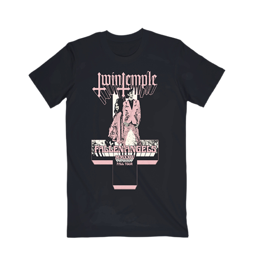 Commemorate the Tour with the Fallen Angel Itin Tee. The front features Tour inspired artwork and the back features all of the events from the fall 2024 tour. 