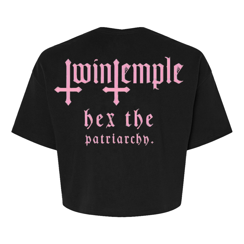 Satanic Feminist Pink Crop Top
