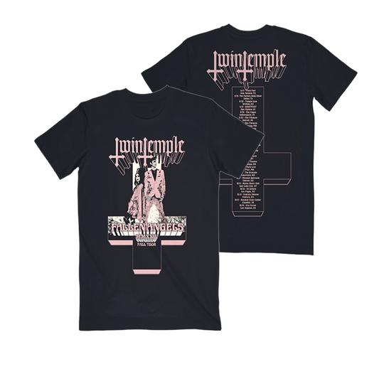 Commemorate the Tour with the Fallen Angel Itin Tee. The front features Tour inspired artwork and the back features all of the events from the fall 2024 tour. 