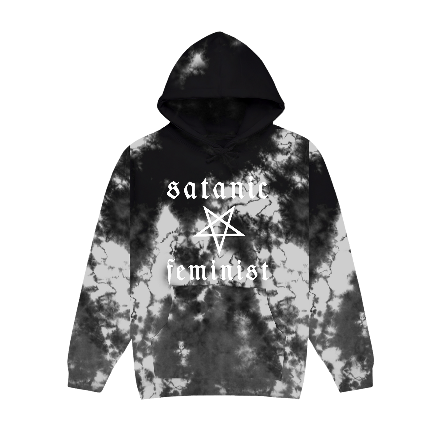 Satanic Feminist Custom Dye Hoodie