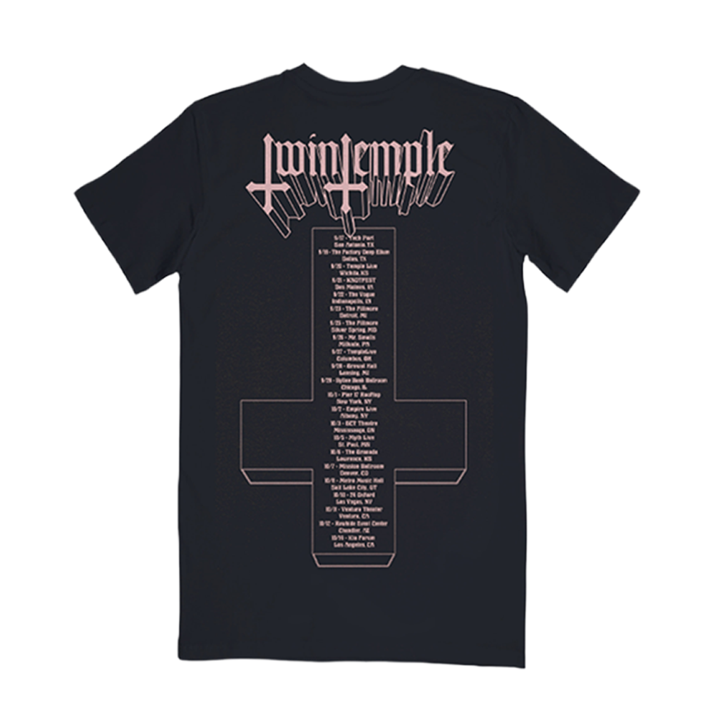 Commemorate the Tour with the Fallen Angel Itin Tee. The front features Tour inspired artwork and the back features all of the events from the fall 2024 tour. 
